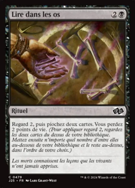 Lire dans les os, carte Magic J25 479 — extension Foundations Jumpstart