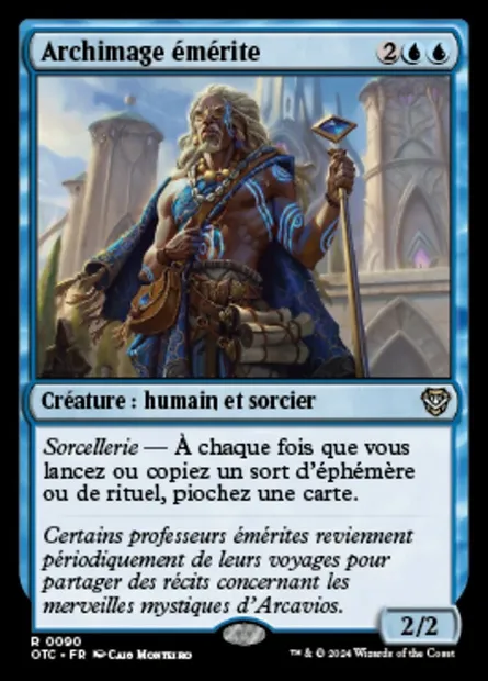 Archimage émérite, carte Magic OTC 90 — extension Outlaws of Thunder Junction Commander