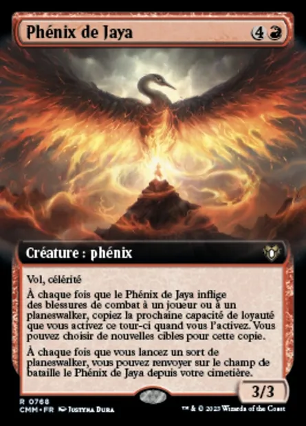Phénix de Jaya, carte Magic CMM 768 — extension Commander Masters