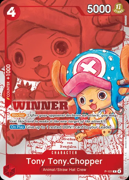 Tony Tony.Chopper, One Piece card P-101 — Promotion card set