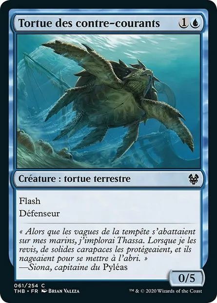 Tortue des contre-courants, carte Magic THB 61 — extension Theros Beyond Death