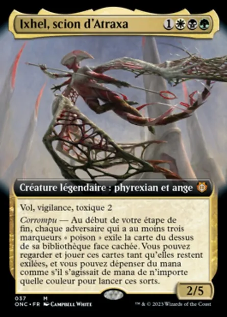 Ixhel, scion d'Atraxa, carte Magic ONC 37 — extension Phyrexia: All Will Be One Commander