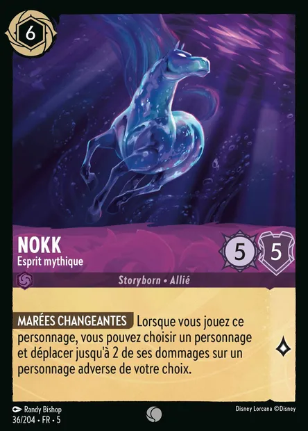 Nokk - Esprit mythique, carte Disney Lorcana CH5-036 — extension Ciel Scintillant