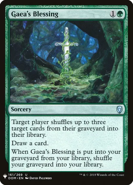 Gaea's Blessing, Magic card PLST DOM-161 — The List set