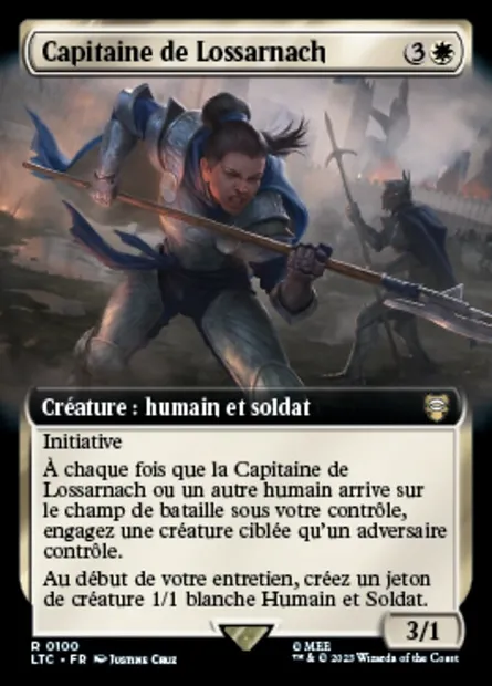 Capitaine de Lossarnach, carte Magic LTC 100 — extension Tales of Middle-earth Commander