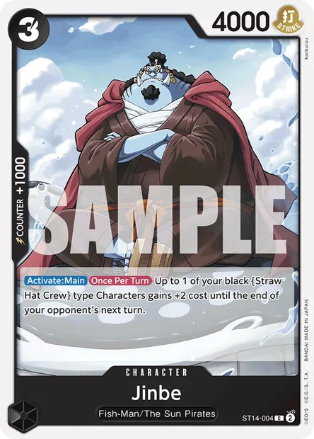 Jinbe, One Piece card ST14-004 — 3D2Y set