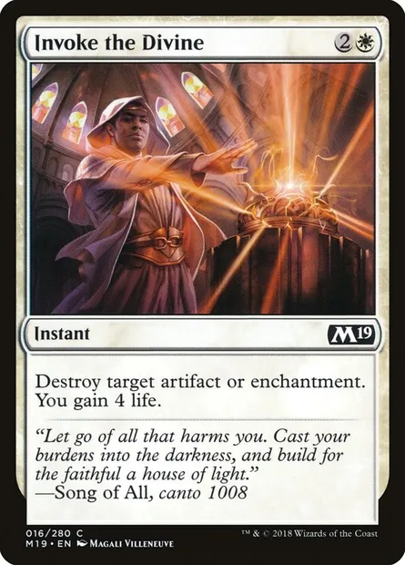 Invoke the Divine, Magic card M19 16 — Core Set 2019 set