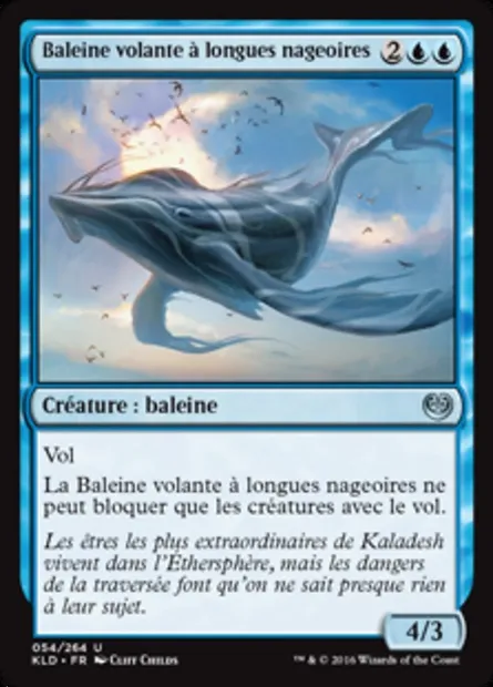 Baleine volante à longues nageoires, carte Magic KLD 54 — extension Kaladesh