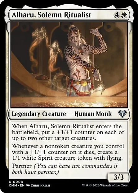 Alharu, Solemn Ritualist, Magic card CMM 8 — Commander Masters set