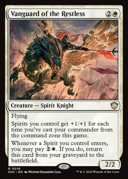 Vanguard of the Restless, Magic card SOC 16 — Secrets of Strixhaven Commander set