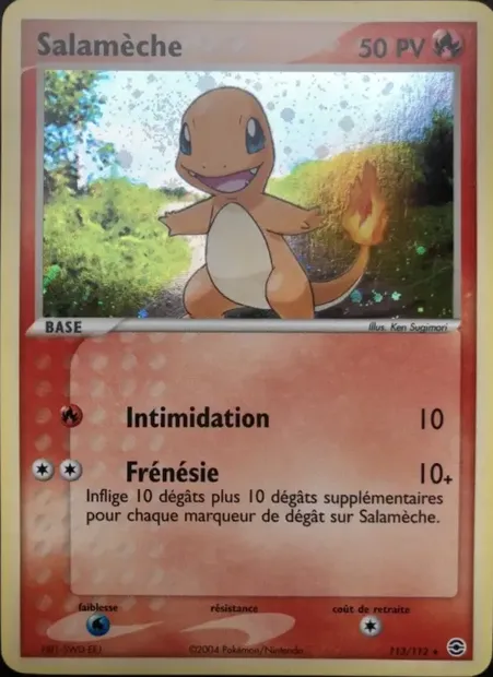Salamèche, carte Pokémon RG 113 — extension EX Rouge Feu & Vert Feuille
