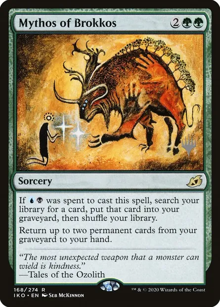 Mythe de Brokkos, carte Magic PIKO 168p — extension Ikoria: Lair of Behemoths Promos