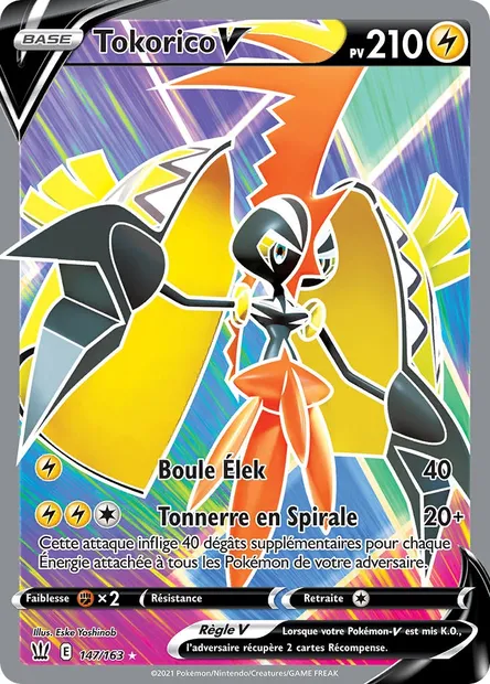 Tokorico V, carte Pokémon BST 147 — extension Styles de combat