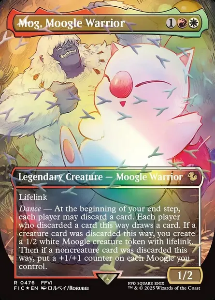 Mog, Moogle Warrior, Magic card FIC 476 — Final Fantasy Commander set
