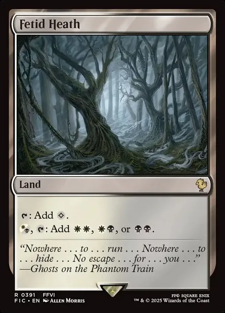 Fetid Heath, Magic card FIC 391 — Final Fantasy Commander set