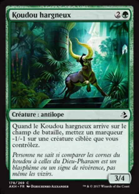 Koudou hargneux, carte Magic AKH 178 — extension Amonkhet
