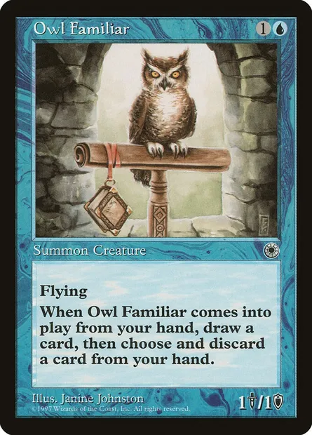 Owl Familiar, Magic card POR 63 — Portal set