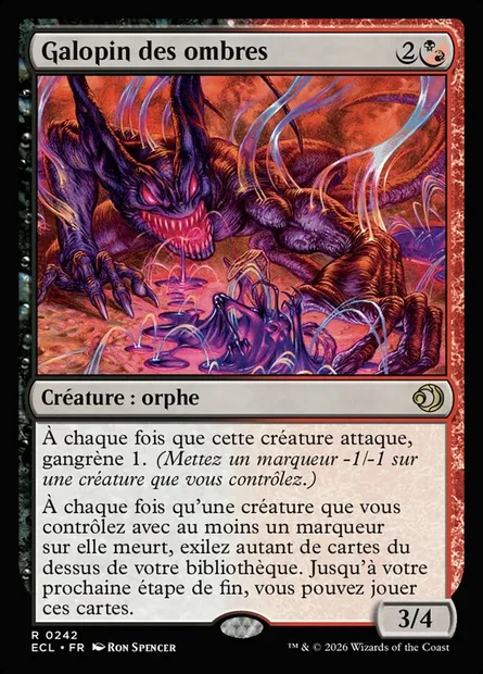 Galopin des ombres, carte Magic ECL 242 — extension Lorwyn Eclipsed