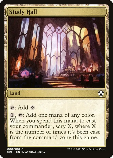 Study Hall, Magic card C21 80 — Commander 2021 set