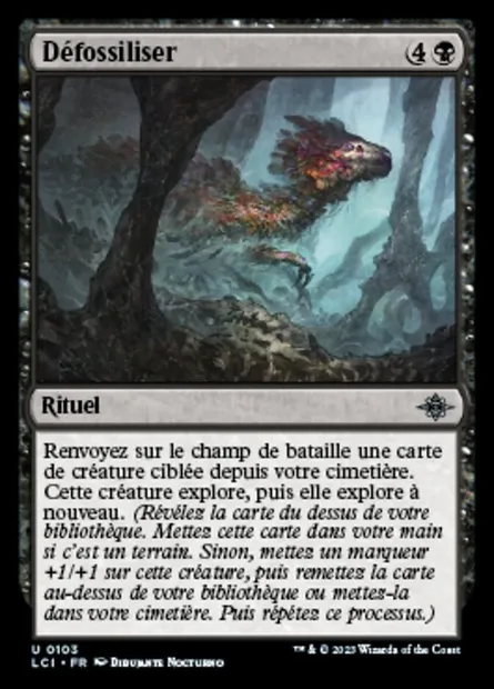 Defossilize, carte Magic LCI 103 — extension The Lost Caverns of Ixalan