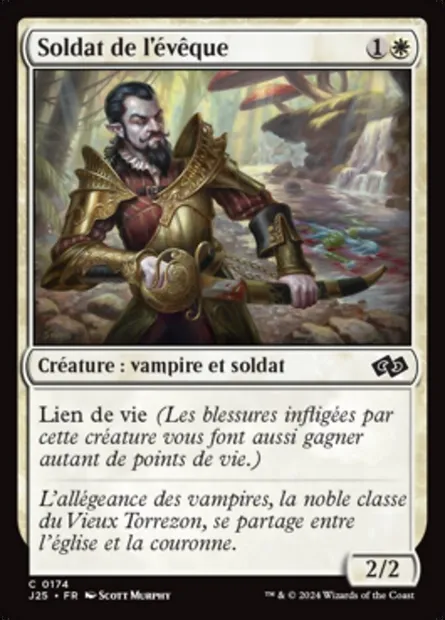 Soldat de l'évêque, carte Magic J25 174 — extension Foundations Jumpstart