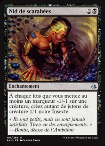 Nid de scarabées, carte Magic AKH 101 — extension Amonkhet