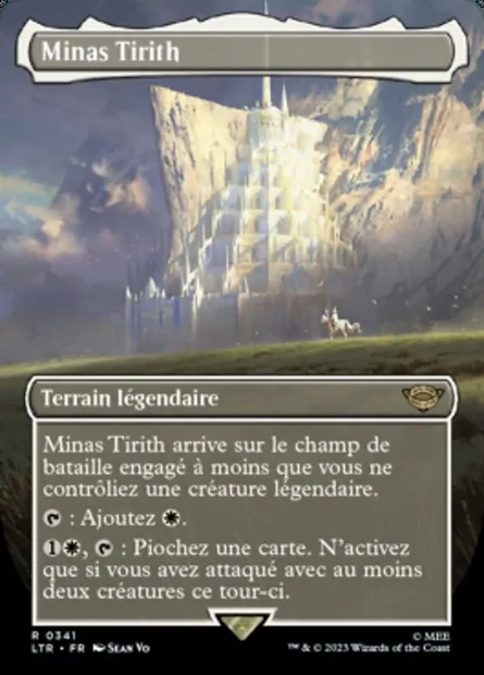 Minas Tirith, carte Magic LTR 341 — extension Le Seigneur des Anneaux : chroniques de la Terre du Milieu