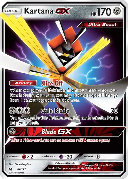 Kartana GX, Pokémon card CIN 70 — Crimson Invasion set
