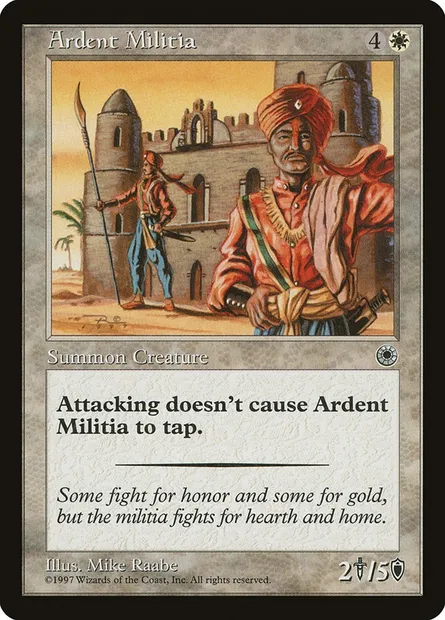Ardent Militia, Magic card POR 4 — Portal set