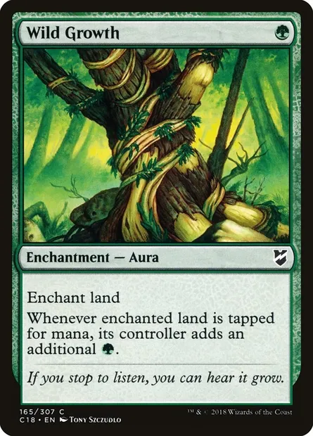 Wild Growth, Magic card C18 165 — Commander 2018 set