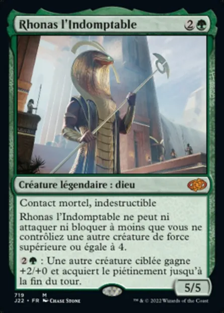 Rhonas l'Indomptable, carte Magic J22 719 — extension Jumpstart 2022