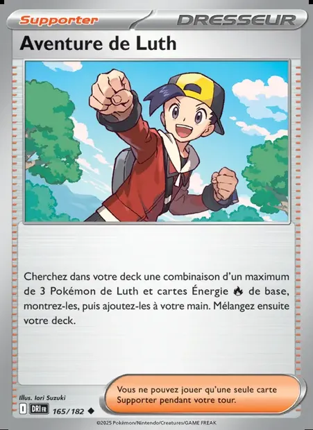 Aventure de Luth, carte Pokémon DRI 165 — extension Rivalités Destinées