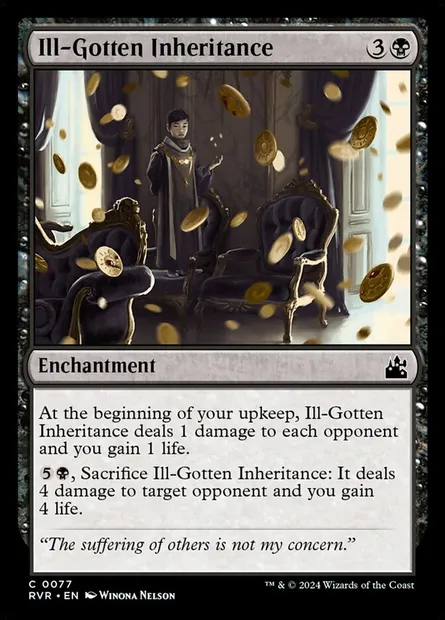Ill-Gotten Inheritance, Magic card RVR 77 — Ravnica Remastered set