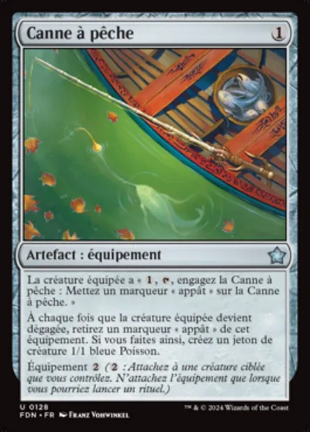 Canne à pêche, carte Magic FDN 128 — extension Foundations