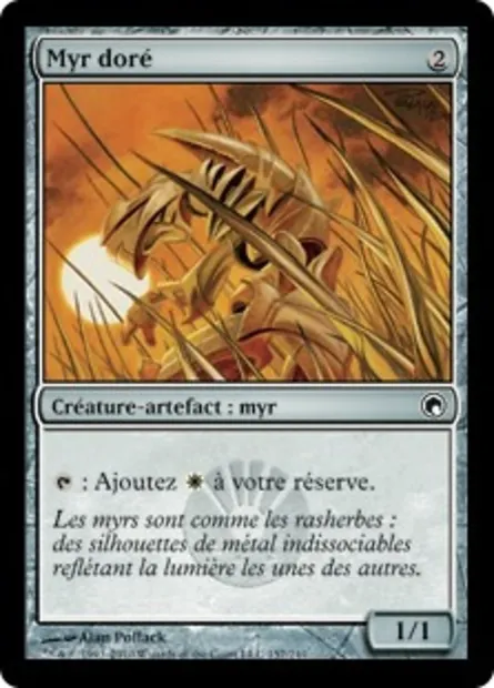 Myr doré, carte Magic SOM 157 — extension Cicatrices de Mirrodin