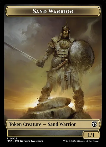 Sand Warrior, Magic card TM3C 23 — Modern Horizons 3 Commander Tokens set