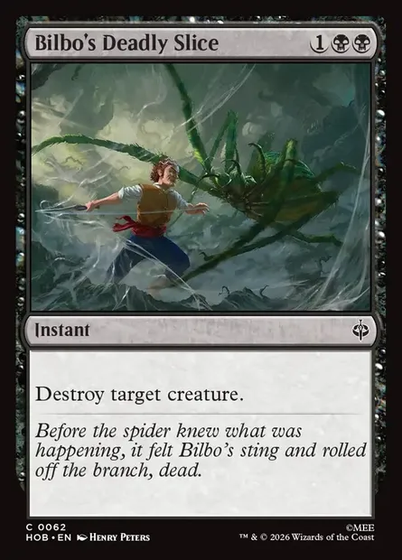 Bilbo's Deadly Slice, Magic card HOB 62 — The Hobbit set