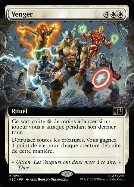 Venger, carte Magic MSC 295 — extension Marvel Super Heroes Commander