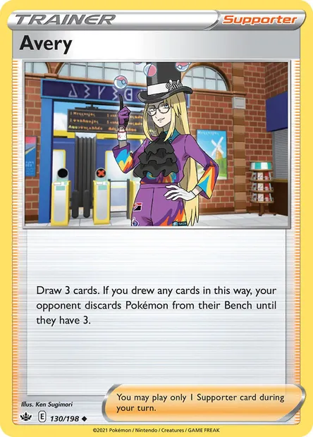 Avery, Pokémon card CRE 130 — Chilling Reign set