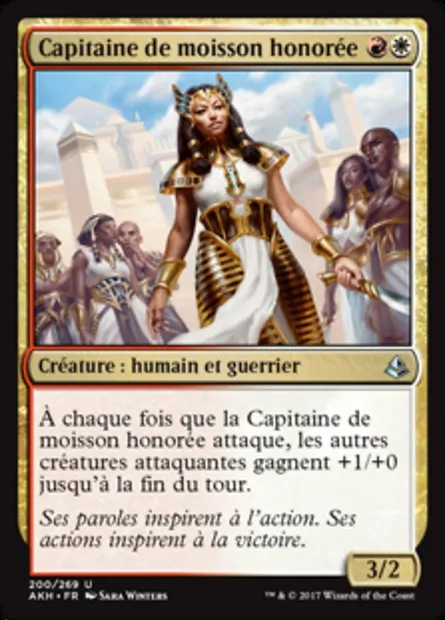Capitaine de moisson honorée, carte Magic AKH 200 — extension Amonkhet