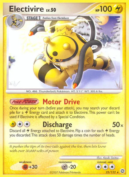 Electivire, Pokémon card SW 25 — Secret Wonders set