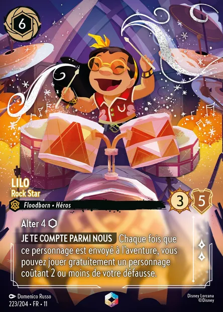 Lilo - Rock Star, carte Disney Lorcana CH11-223 — extension Givresort