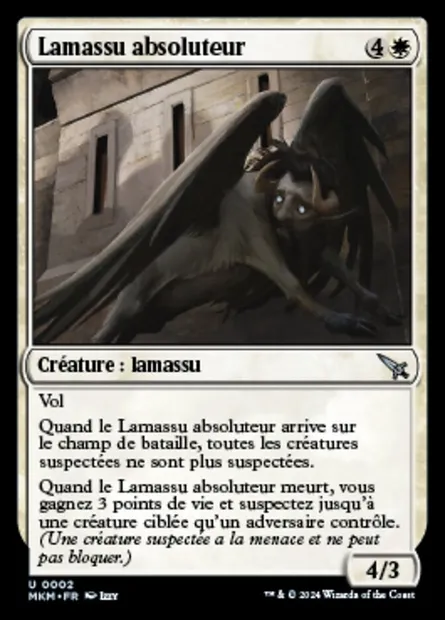 Lamassu absoluteur, carte Magic MKM 2 — extension Murders at Karlov Manor
