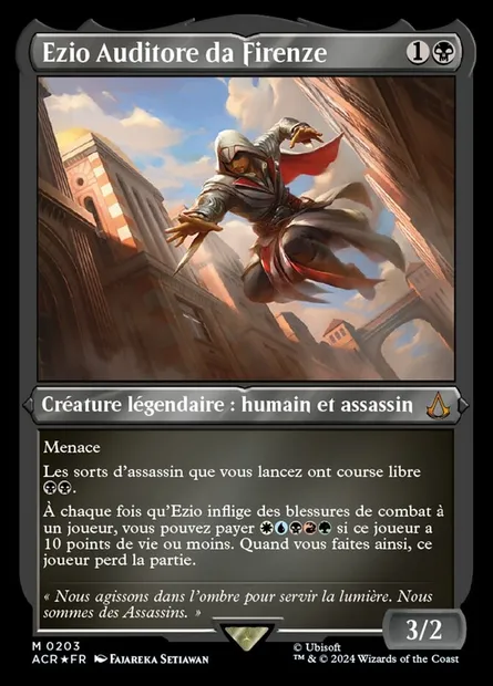 Ezio Auditore da Firenze, carte Magic ACR 203 — extension Assassin's Creed