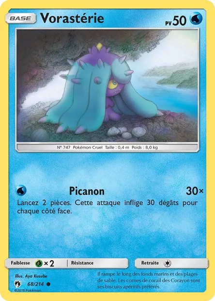 Vorastérie, carte Pokémon LOT 68 — extension Tonnerre Perdu
