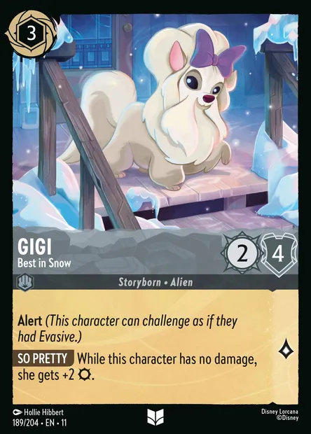 Gigi - Best in Snow, Disney Lorcana card CH11-189 — Winterspell set