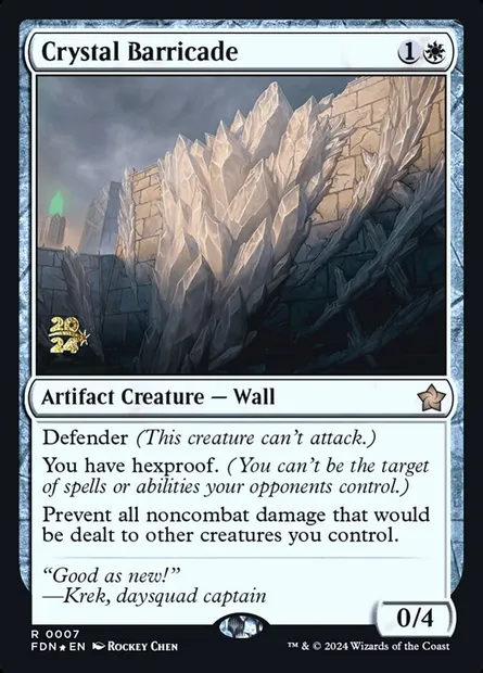 Crystal Barricade, Magic card PFDN 7s — Foundations Promos set