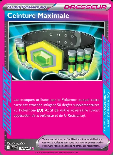Ceinture Maximale, carte Pokémon TEF 154 — extension Forces Temporelles