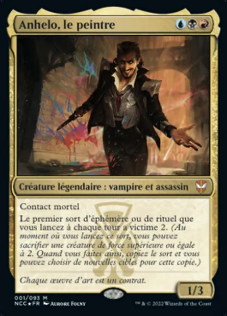 Anhelo, le peintre, carte Magic NCC 1 — extension New Capenna Commander