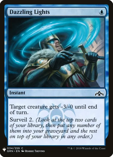 Dazzling Lights, Magic card PLST GRN-34 — The List set